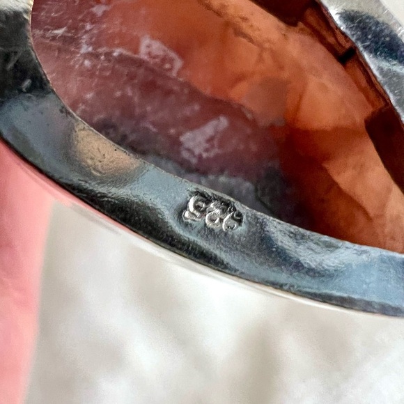 925 TRIPLE LOVE Rhodonite Pendant Necklace - Picture 9 of 9